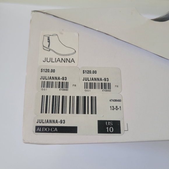 Aldo Julianna Leather Ankle Boots Size 10 - Picture 5 of 5